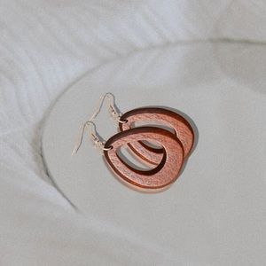 Wooden drop earrings